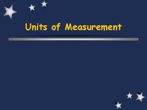 Units of Measurement Drill 8 942014 Write drill