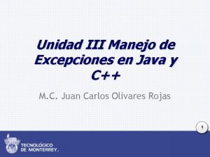 Unidad III Manejo de Excepciones en Java y