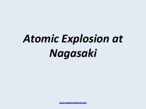 Atomic Explosion at Nagasaki www assignmentpoint com Atomic