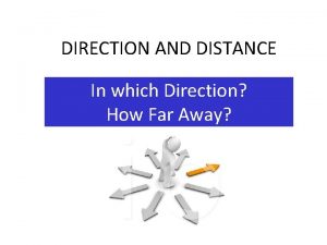 DIRECTION AND DISTANCE In which Direction How Far