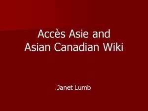 Acc Acc s Asie and Asian Canadian Wiki