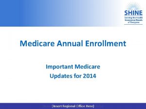 Medicare Annual Enrollment Important Medicare Updates for 2014