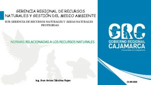 GERENCIA REGIONAL DE RECURSOS NATURALES Y GESTIN DEL