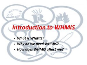 Introduction to WHMIS What is WHMIS Why do