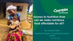 Access to NutritionHow can we make nutritious food