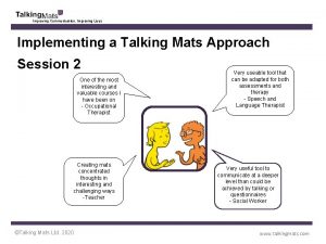 Improving Communication Improving Lives Implementing a Talking Mats