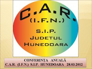 CONFERINA ANUAL C A R I F N