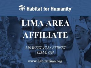 LIMA AREA AFFILIATE 550 WEST ELM STREET LIMA