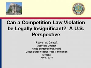 Can a Competition Law Violation be Legally Insignificant