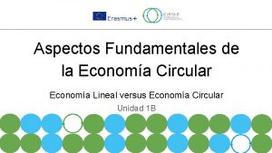 Aspectos Fundamentales de la Economa Circular Economa Lineal