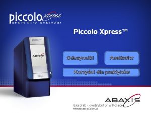 Piccolo Xpress Odczynniki Analizator Korzyci dla praktykw Eurolab