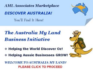 AML Associates Marketplace DISCOVER AUSTRALIA Youll Find It