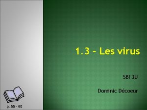 1 3 Les virus SBI 3 U Dominic