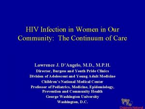 HIV Infection in Women in Our Community The