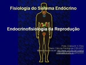 Fisiologia do Sistema Endcrino Endocrinofisiologia da Reproduo Profa