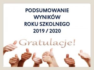 PODSUMOWANIE WYNIKW ROKU SZKOLNEGO 2019 2020 KLASA C