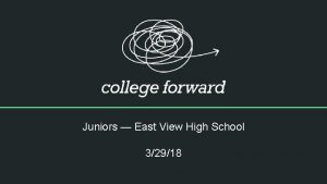 Juniors East View High School 32918 Agenda Announcements