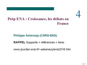 Prp ENA Croissance les dbats en France 4