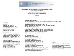 AANSCNS Joint Section on Disorders of the Spine