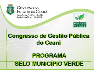 Congresso de de Gesto Pblica Congresso do Cear