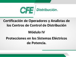 Certificacin de Operadores y Analistas de los Centros