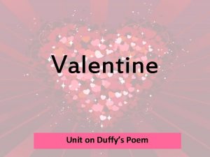 Valentine Unit on Duffys Poem Title Saint Valentines