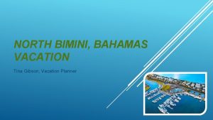 NORTH BIMINI BAHAMAS VACATION Tina Gibson Vacation Planner