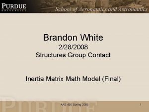 Brandon White 2282008 Structures Group Contact Inertia Matrix