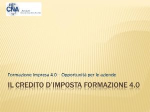 Formazione Impresa 4 0 Opportunit per le aziende