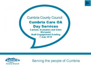 Cumbria Care OA Day Services Carlisle Brampton and