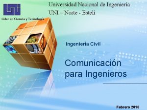 Universidad Nacional de Ingeniera UNI Norte Estel Lder