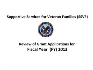 Supportive Services for Veteran Families SSVF Review of