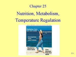 Chapter 25 Nutrition Metabolism Temperature Regulation 25 1