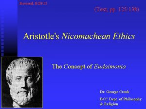 Revised 82015 Text pp 125 138 Aristotles Nicomachean