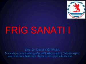 FRG SANATI I Do Dr Davut YTPAA Sunumda