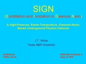 SIGN Scintillation and Ionization in Gaseous Neon A