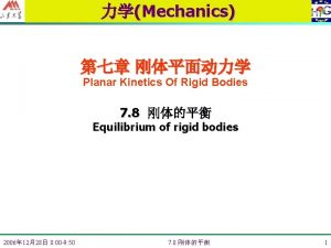 Mechanics Planar Kinetics Of Rigid Bodies 7 8