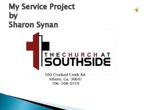 My Service Project by Sharon Synan 100 Crooked