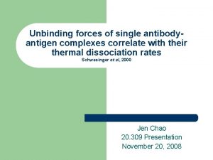 Unbinding forces of single antibodyantigen complexes correlate with