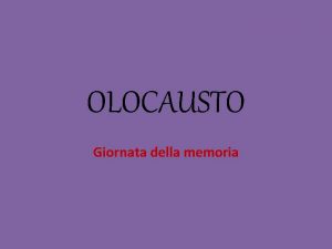 OLOCAUSTO Giornata della memoria Sembra impossibile Il Generale