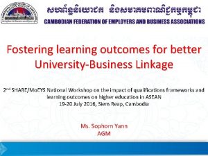 Fostering learning outcomes for better UniversityBusiness Linkage 2