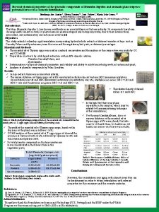 Physicalchemical properties of the phenolic compounds of Humulus