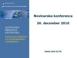 Novinarska konferenca 30 december 2010 www stat sink