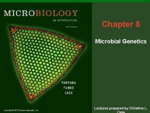 Chapter 8 Microbial Genetics Copyright 2010 Pearson Education