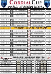 SPIELPLAN U 11 VORRUNDE GRUPPE A 09 30