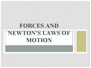 FORCES AND NEWTONS LAWS OF MOTION FORCES In