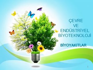 EVRE VE ENDSTRYEL BYOTEKNOLOJ BYOYAKITLAR 1 KAYNAKLAR Tarmda