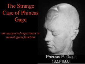 The Strange Case of Phineas Gage an unexpected