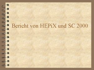 Bericht von HEPi X und SC 2000 HEPi
