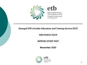 Donegal ETBs Further Education and Training Service FET